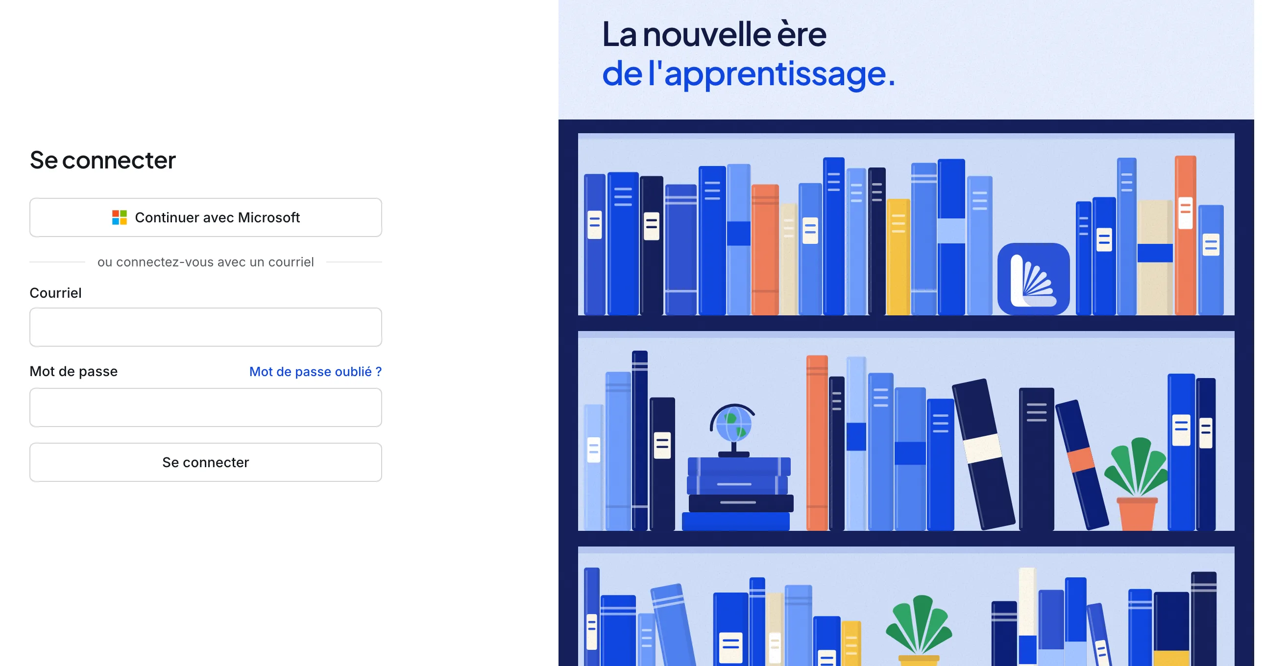 L’écran Familles et accès dans Lectur